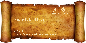 Lepedat Ulla névjegykártya